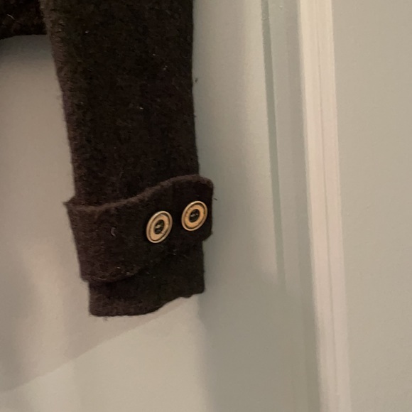 Free People Xs Black wool hoodie button up jacket - Picture 3 of 5